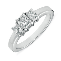 14KT PRINCESS CUT ENGAGEMENT RING