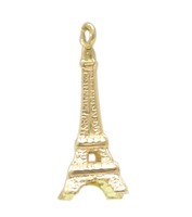 10 KT YELLOW GOLD EIFFEL TOWER 3D PENDANT