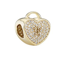 14 KT YELLOW GOLD PANDORA HEART CHARM