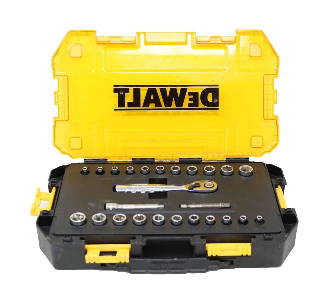 DEWALT TOUGH BOX 1/4" DRIVE SOCKET SET 25 PIECES | Golden Pawn