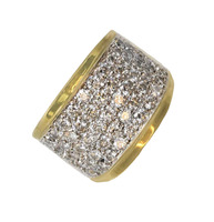 14 KT YELLOW GOLD AND DIAMOND RING