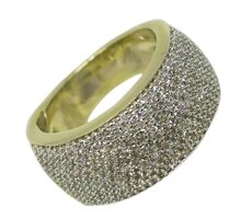 10 KT YELLOW GOLD AND DIAMOND BAND