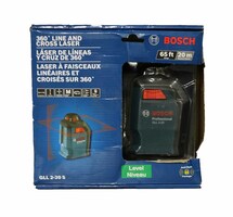 BOSCH 65 FT 360 HORIZONTAL CROSS LINE LASER LEVEL NEW