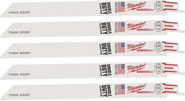 MILWAUKEE SAWZALL 5 PIECE BLADES FOR METAL CUTTING 3/4 INCH HEIGHT NEW