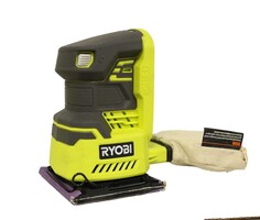 RYOBI 18 VOLT 1/4 SHEET PALM SANDER WITH DUST BAG TOOL ONLY