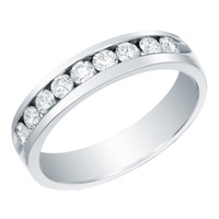 14KT WHITE GOLD DIAMOND BAND