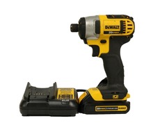 DEWALT 20 VOLT MAX 1/4 INCH IMPACT DRIVER WITH BATTERY AND CHARGER