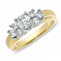 14 KT YELLOW GOLD DIAMOND RING