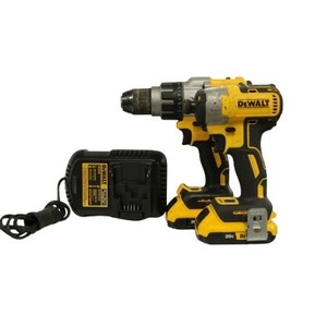 DEWALT 20 VOLT DRILL, IMPACT GUN TWO BATTERIES AND CHARGER SET