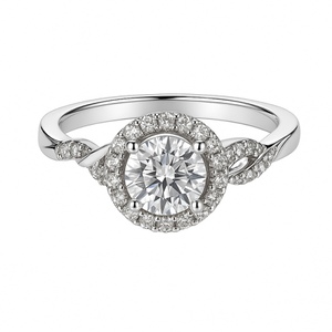 14KT WHITE GOLD LADIES HALO DIAMOND RING