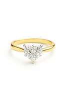 14KT HEART SHAPED DIAMOND LADIES SOLITAIRE RING WITH APPRAISAL