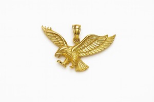 10KT YELLOW GOLD EAGLE PENDANT