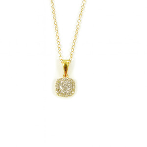 10KT YELLOW GOLD CHAIN WITH DIAMOND PENDANT