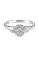14KT WHITE GOLD AND RING WITH CANADIAN CERTIFIED DIAMOND 