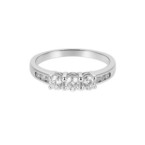 14KT WHITE GOLD AND LADIES DIAMOND RING