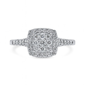 14KT WHITE GOLD AND DIAMOND RING WITH APPRAISED VALUE $2,355.00