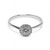 10KT WHITE GOLD DIAMOND HALO RING
