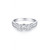 14KT LADIES WHITE GOLD 3 DIAMOND RING WITH BAGUETTES