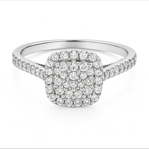 14KT LADIES WHITE GOLD DIAMOND RING