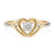 LADIES 10KT YELLOW AND WHITE GOLD DIAMOND HEART RING