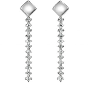14KT WHITE GOLD DIAMOND DROP EARRINGS