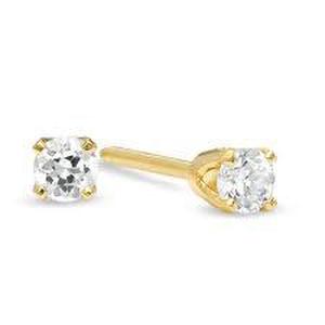 14KT YELLOW GOLD SET DIAMOND STUDS WITH $1,500 APPRAISAL