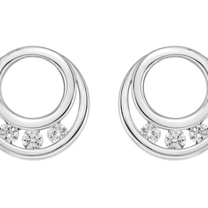 10KT WHITE GOLD AND DIAMOND EARRINGS