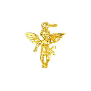 10KT YELLOW GOLD ANGEL PENDANT