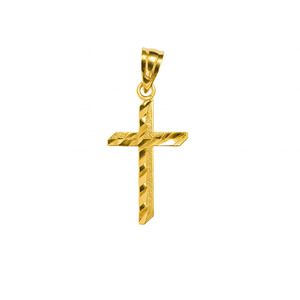 10KT YELLOW GOLD SMALL CROSS PENDANT