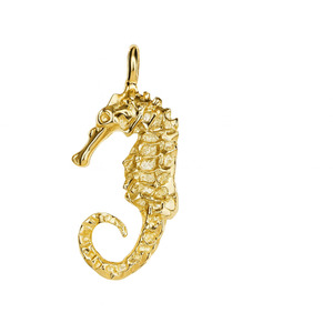 14KT YELLOW GOLD SEAHORSE PENDANT