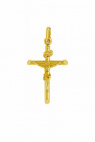 18KT YELLOW GOLD CRUCIFIX PENDANT 