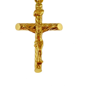 10KT YELLOW GOLD CRUCIFIX PENDANT 