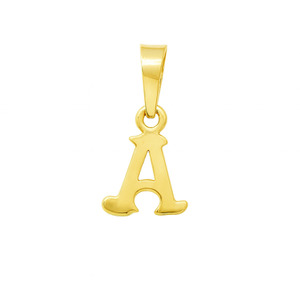 10KT YELLOW GOLD "A" LETTER PENDANT 