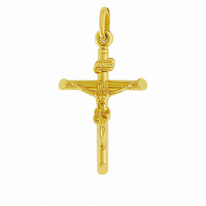 10KT YELLOW GOLD CRUCIFIX PENDANT