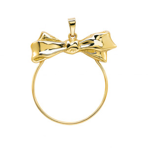 10KT YELLOW GOLD CHARM HOLDER PENDANT