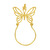 10KT YELLOW GOLD BUTTERFLY CHARM HOLDER PENDANT