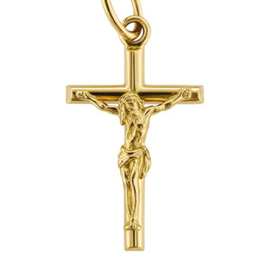 10KT YELLOW GOLD CRUCIFIX PENDANT