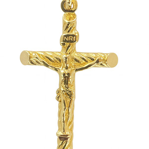 10KT YELLOW GOLD CRUCIFIX PENDANT