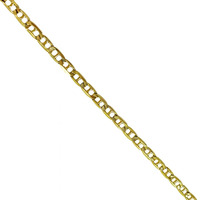14KT YELLOW GOLD FLAT LINK NECKLACE