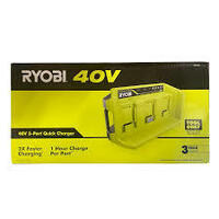 RYOBI 40 VOLT 3 PORT CHARGER NEW IN BOX