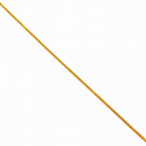 10KT BOX CHAIN NECKLACE 24" LONG